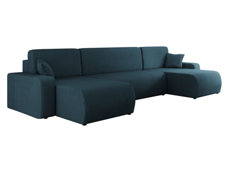 Narożnik z funkcją spania MIRJAN 24 Piano U Sztruks kobaltowy 1 szt.