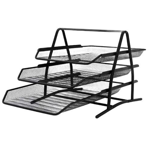 Szuflady biur. 3 szt. Q-Connect met. siatka czarny 1 szt.