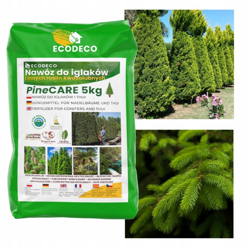 Nawóz granulowany Eco Deco 5 kg do iglaków i tui wieloskładnikowy NPK 11 3 17 6 24 2 1 szt.