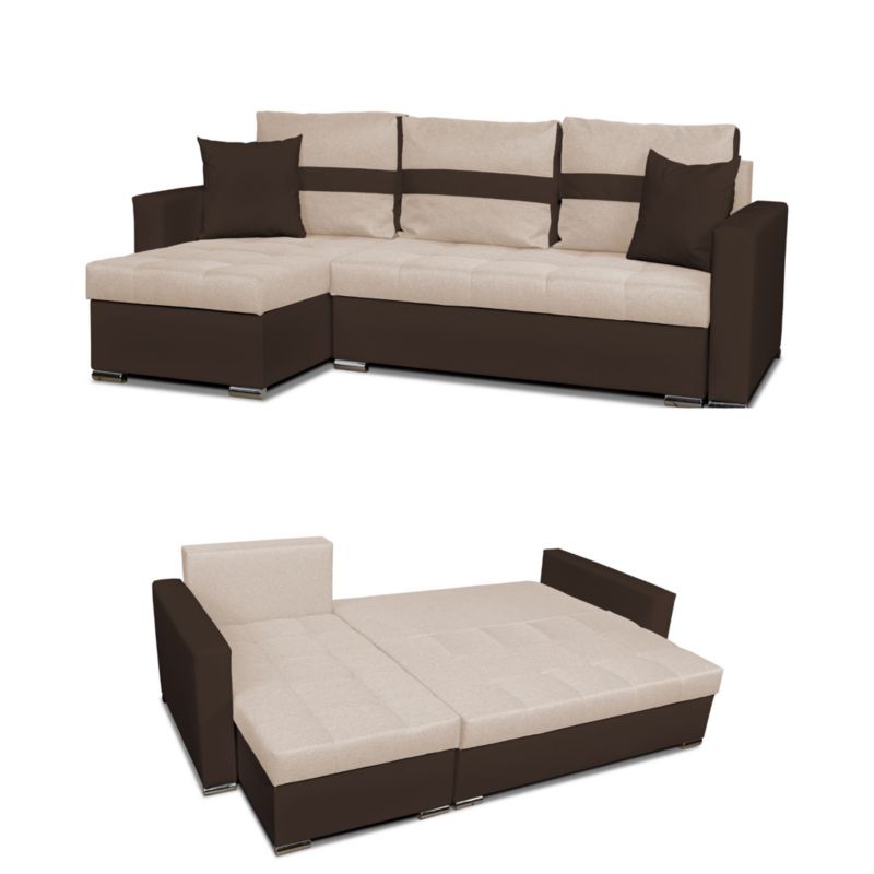 Narożnik do salonu rozkładany Family Meble Figo biało szary 1szt