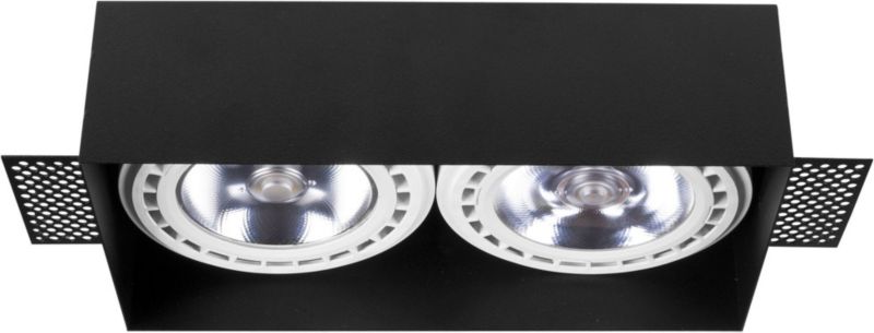 Oprawa sufitowa wpuszczana Nowodvorski Lighting Downlight czarna 2 x ES111 x 75W IP20 wym: 23 x 12 cm prostokątna - 1 szt.