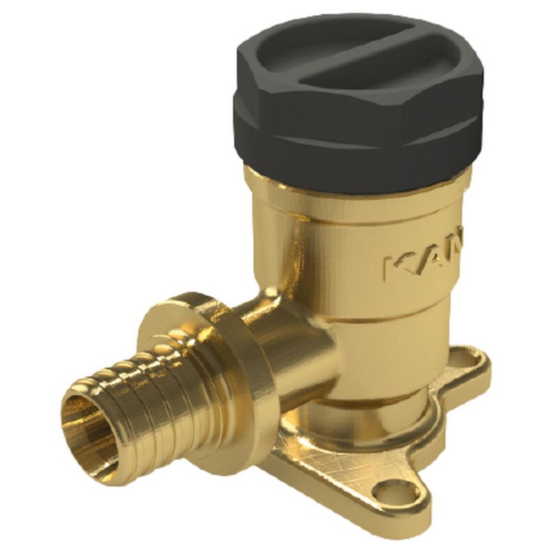 Kolano zaciskane naścienne z GW UltraLine Kan-Therm 16 mm x 1/2" mosiężne 1 szt.