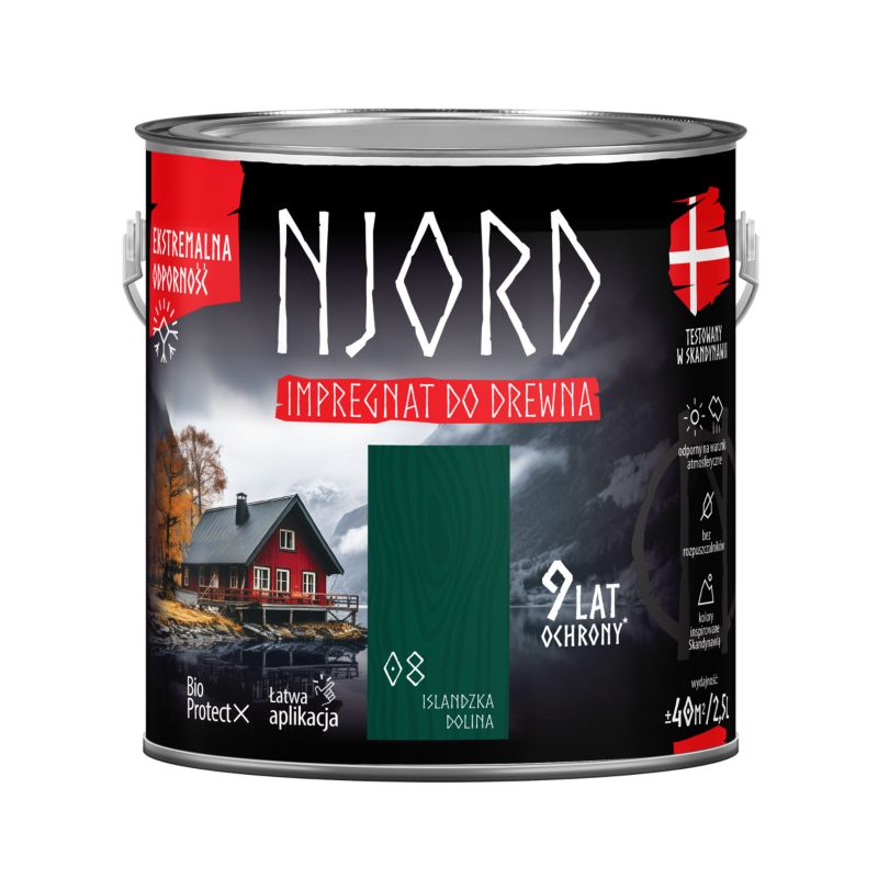 Impregnat do drewna Njord islandzka dolina 2,5 l