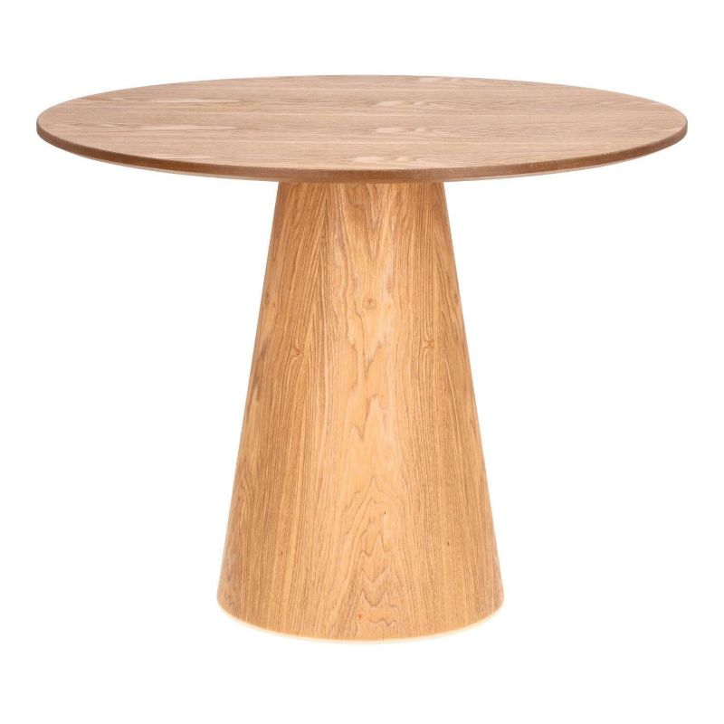Stół okrągły Soleilo do salonu i kawiarni INTESI dąb naturalny 80 cm na jednej nodze 1 szt.