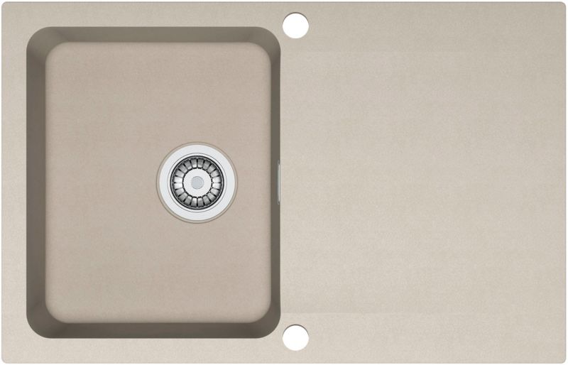 Zlewozmywak Tectonite Franke Oid 1- komorowy 78 x 50 cm z syfonem beżowy