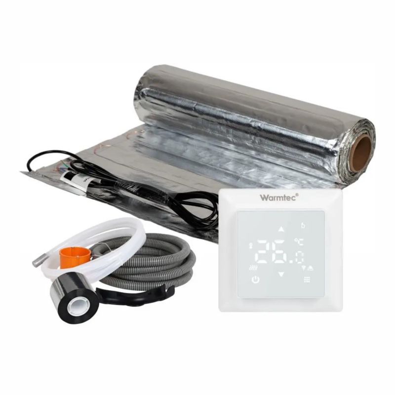 Mata grzewcza grzejna pod panele Warmtec 1,5m² 150W/m² Wi-Fi zestaw biały regulator AL-15/WRT31W-B 1 szt.