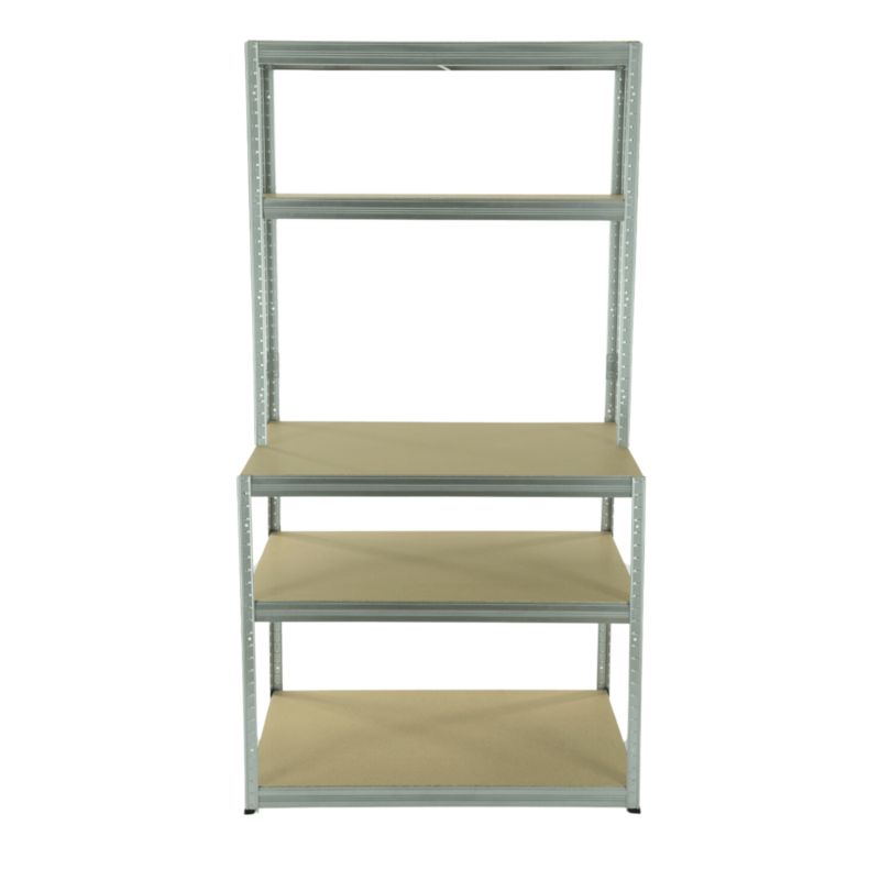 Regał warsztatowy MODO24 metalowy roboczy 196x110x60 cm regulowane półki HDF 275 kg 1 szt.