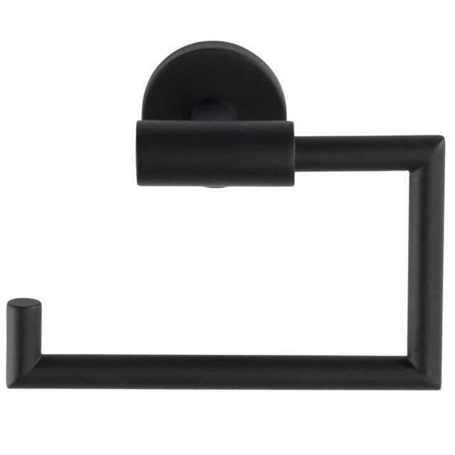 Uchwyt na papier toaletowy Wenko Bosio czarny mat stal nierdzewna 1 szt.