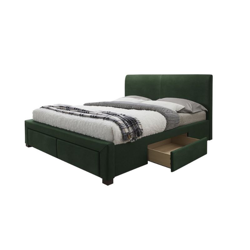 Łóżko Halmar MODENA 3 160x200 ciemno zielone velvet 1 szt