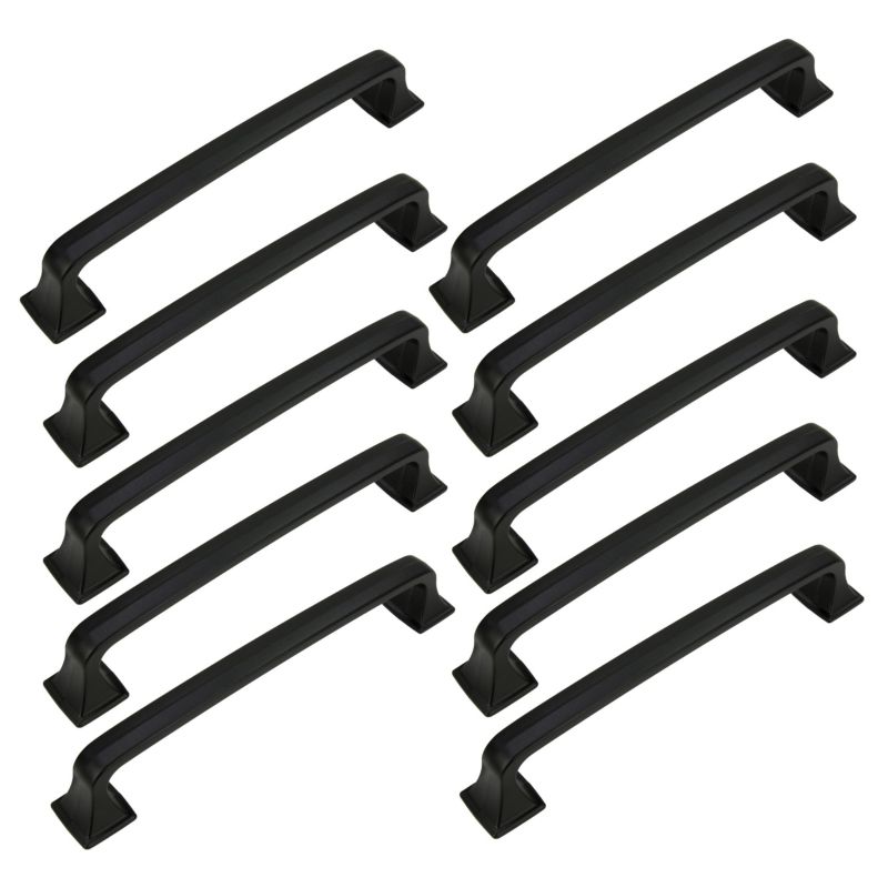 10 x Uchwyt meblowy B&B czarny 128 mm z metalu 10 szt