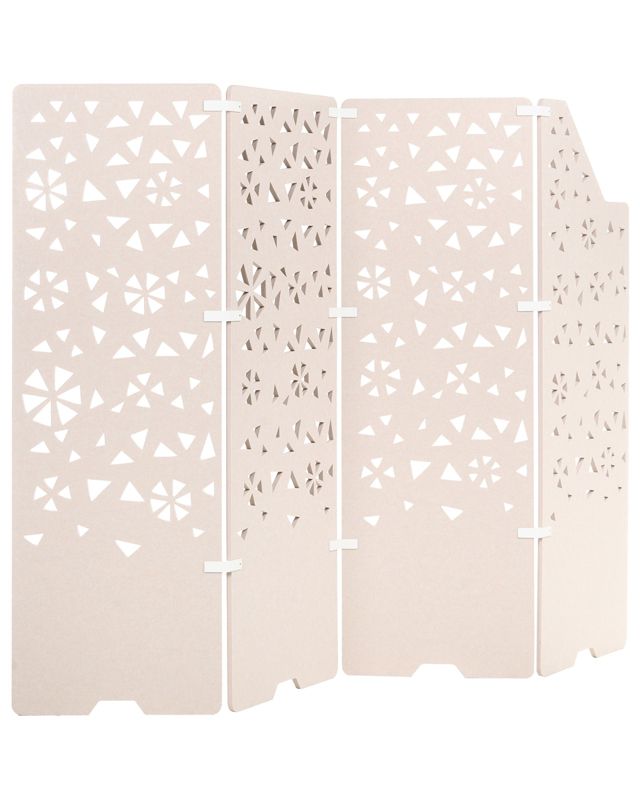 4-panelowy parawan pokojowy Starry Jasnobeżowy 240 cm 180 cm 1 szt.