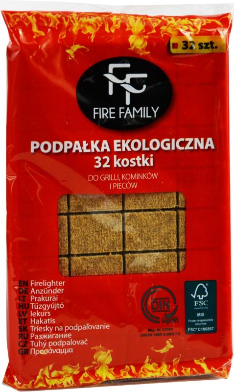 Podpałka kominkowa Fire Family folia 32 kostki