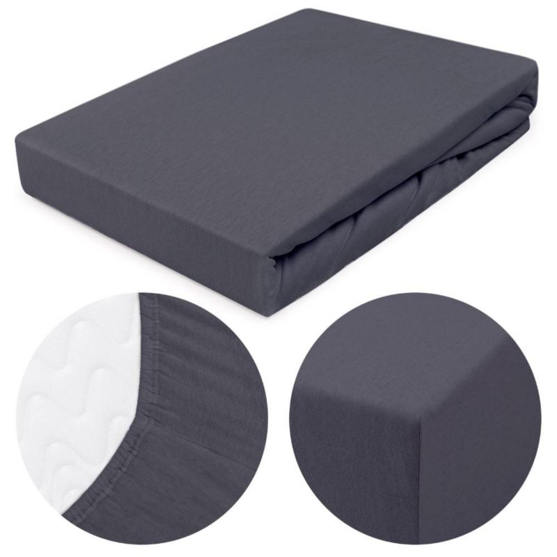 Prześcieradło jersey z gumką Darymex 140x200 kolor Antracyt 1 szt.