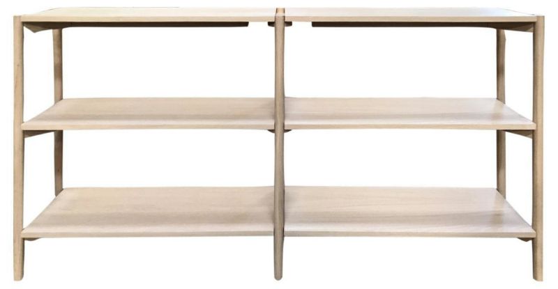 Regał drewniany Braidwood do salonu i sypialni Actona dąb niski styl skandynawski 169 cm 1 szt.