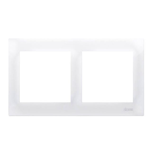 Ramka podwójna Kontakt-Simon S54 biała