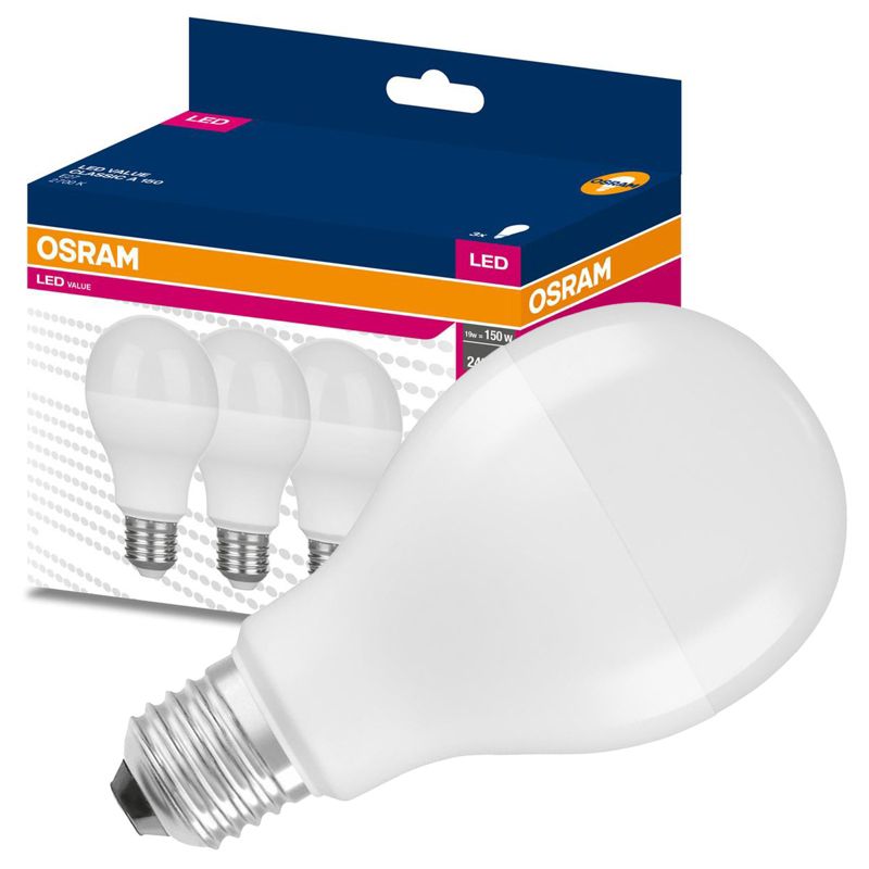 Żarówka LED Osram E27 A68 19W 2452lm 2700K 200st 3 szt.
