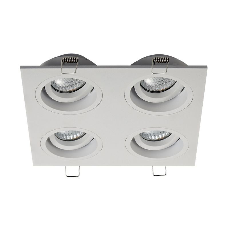 Oprawa sufitowa wpuszczana Zuma Line Chuck Dl biała ruchoma 4 x GU10 x 50W IP20 wym: 3,8 x 19 x 19 cm kwadratowa - 1 szt.