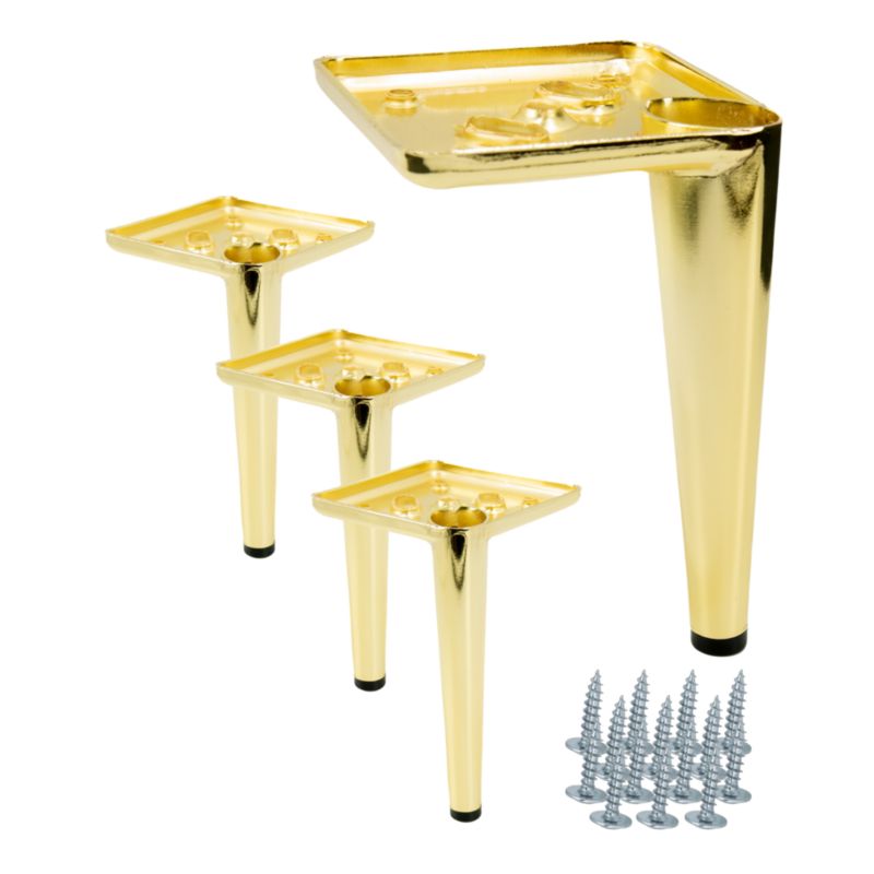 Noga meblowa B&B Szpilka złoty chrom wysokość 15 cm 4 szt