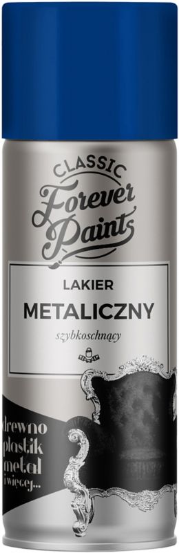 Lakier metaliczny szybkoschnący Forever Paints 400 ml niebieski
