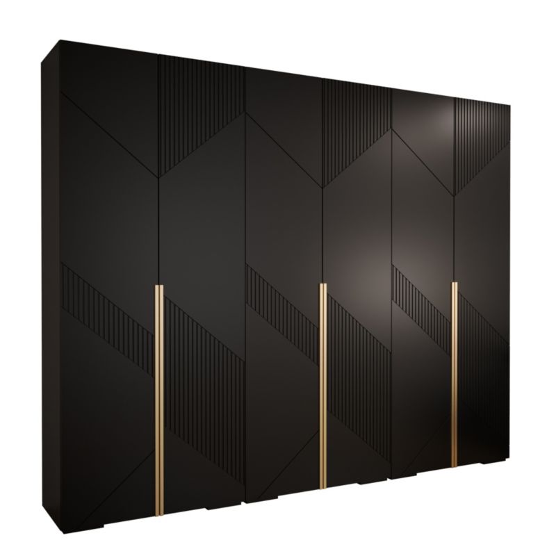 Szafa przesuwna Garderoba Abiks MANHATTAN RYFEL 7 300 czarny 1 szt.