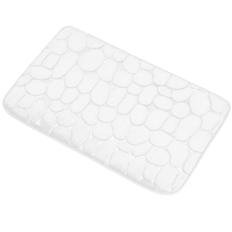 Mata łazienkowa Springos 80x50 cm dywanik szybkoschnący biały 1 szt.