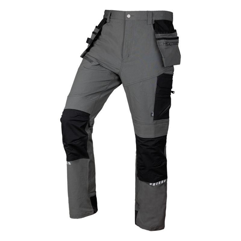Spodnie robocze NEO TOOLS Mix&Match, 4 way stretch, z kaburami, Cordura, szaro-czarne, rozmiar S 1 szt