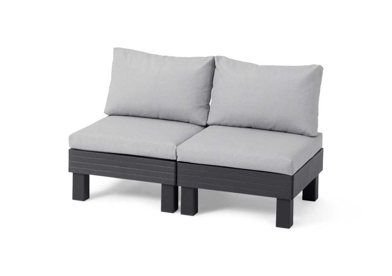 Sofa ogrodowa Keter Elements 2-osobowa 132x74x80cm grafit 1 szt.