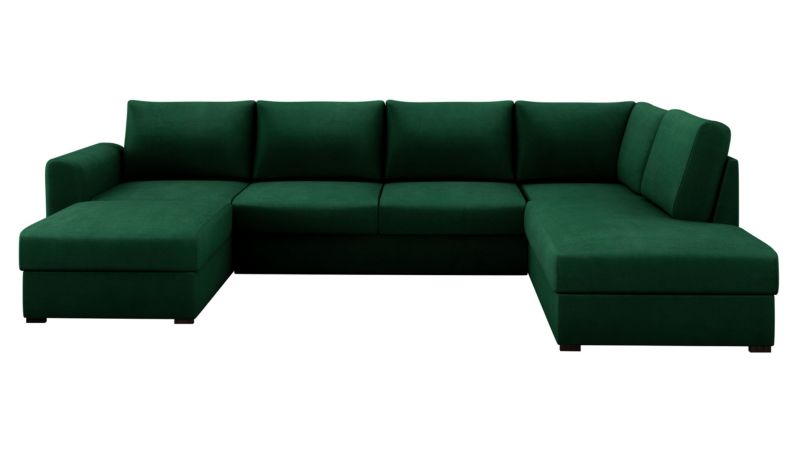 Narożnik z funkcją spania MIRJAN 24 Wilma Premium prawy butelkowa zieleń 1 szt.