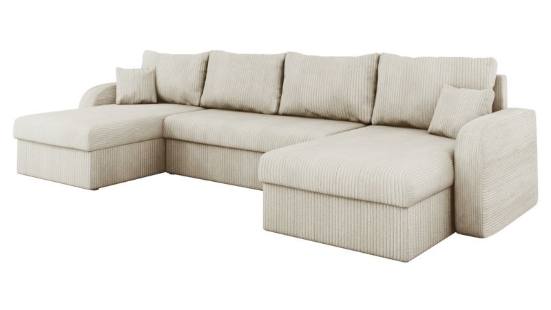 Narożnik z funkcją spania MIRJAN 24 Kris U Sztruks waniliowy 1 szt.