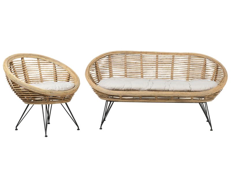 Zestaw ogrodowy Maratea Rattan Naturalny 1 kpl