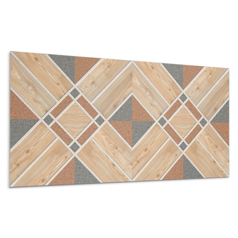Panel samoprzylepny Wallfluent 100x50 cm Motyw geometryczny inspirowany drewnem 1 szt.