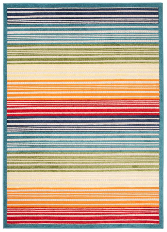 Dywan wewnętrzny/zewnętrzny Aventura ED58A prostokąt Mazovia 160x 230 cm kolorowy motyw geometryczny,paski krótki włos 1 szt.