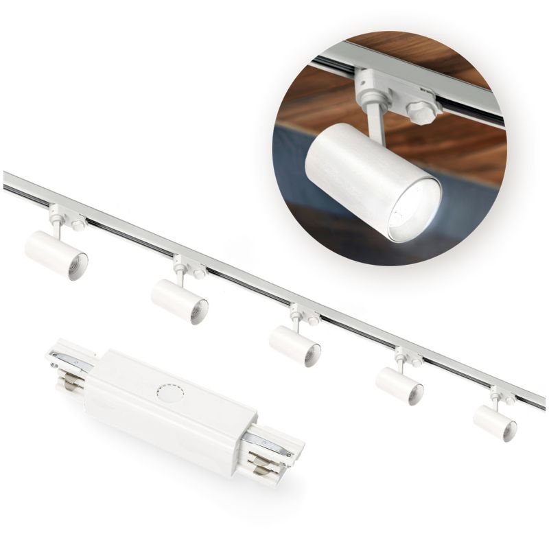 Zestaw szynowy 3-fazowy Kobi szyna 1m+2m, I zew., 5x Lampa, 2x zaślepka 1kpl.