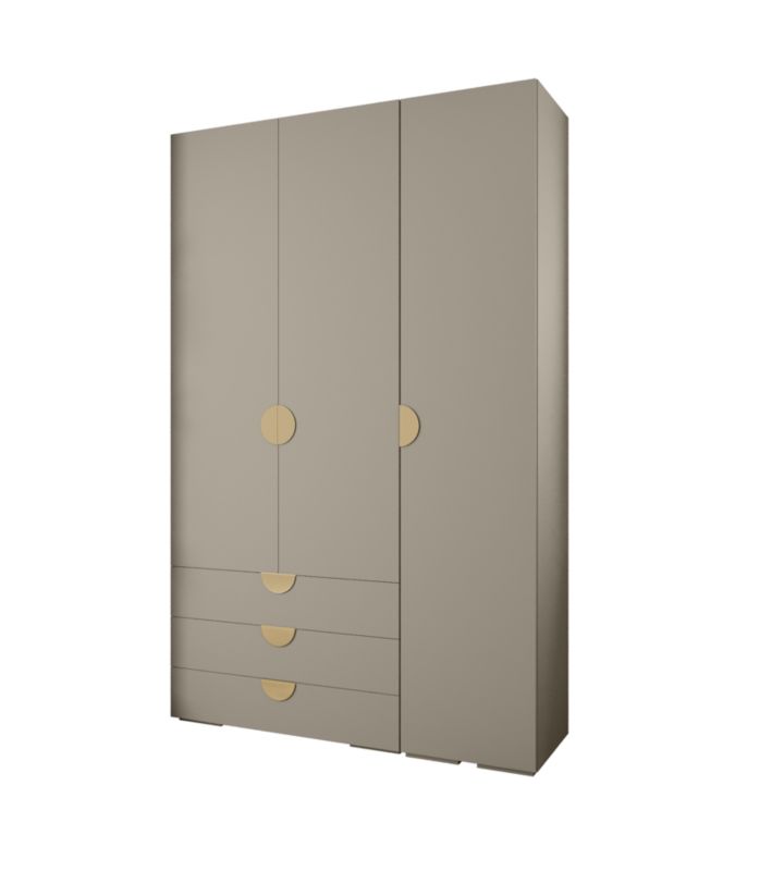 Garderoba wysoka do przedpokoju Abiks INOVA 4 Z17 kaszmir+złoty 1 szt.