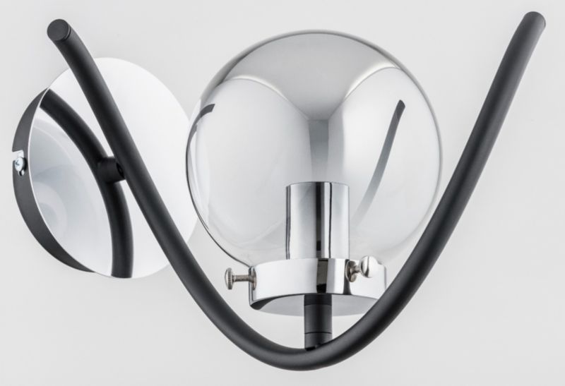 Kinkiet ścienny Alfa Gotta czarny-chromowany-dymiony 1 x E14 x 40W IP20 wym: 18 x 18 x 27 cm - 1 szt.