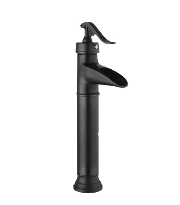 Bateria umywalkowa Lauferi EOS mosiężna stojąca czarna retro 1 szt.