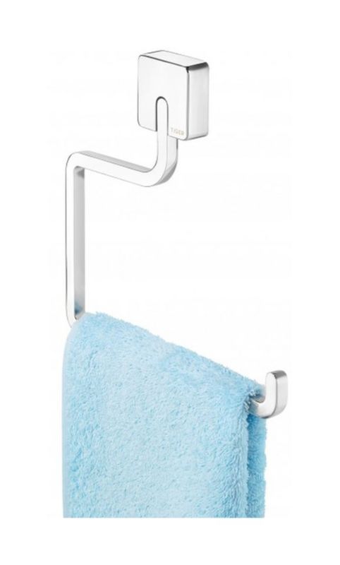 Wieszak na ręcznik Tiger Impuls chrom 20x20 cm montaż na kołki i wkręty 1 szt.