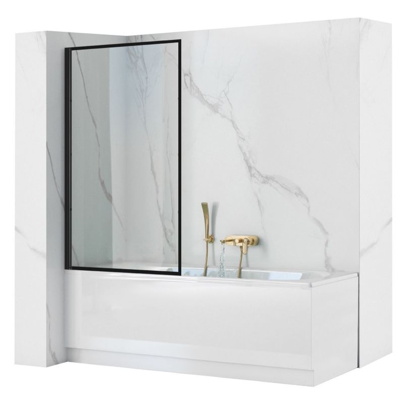 Parawan Nawannowy Rea Lagos Fix Stały 70 Czarny Black 1,8X70X140Cm 1 Szt