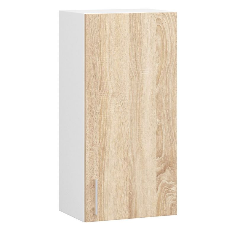 Szafka kuchenna Akord W40 system Lima Biała 40 cm 1 drzwi kolor Dąb Sonoma mat 2 półki 40x30,5x72 cm 1 szt.