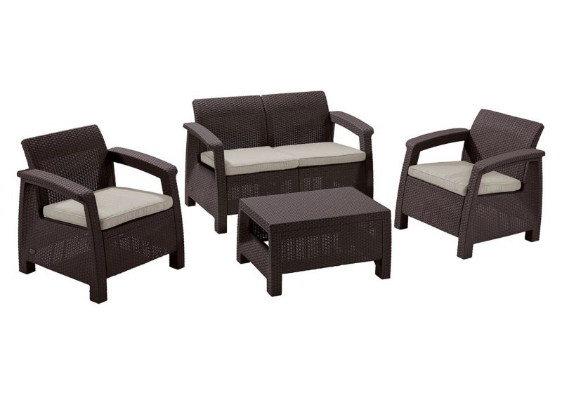 Meble ogrodowe Keter Corfu zestaw Braz, 1 kpl.