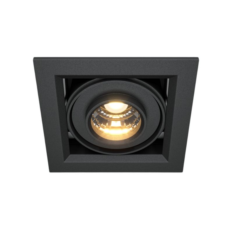 Oprawa wpuszczana Maytoni Metal Modern czarna LED 10W 3000K 650lm ruchoma IP20 wym: 7,5 x 9,5 x 9,5 cm kwadratowa - 1 szt.