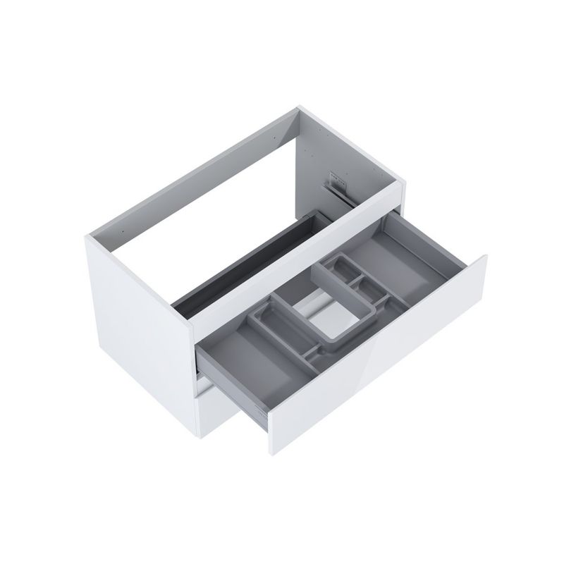 Szafka podumywalkowa Oltens Vernal 80 cm, biały połysk, cichy domyk, 1 szt.