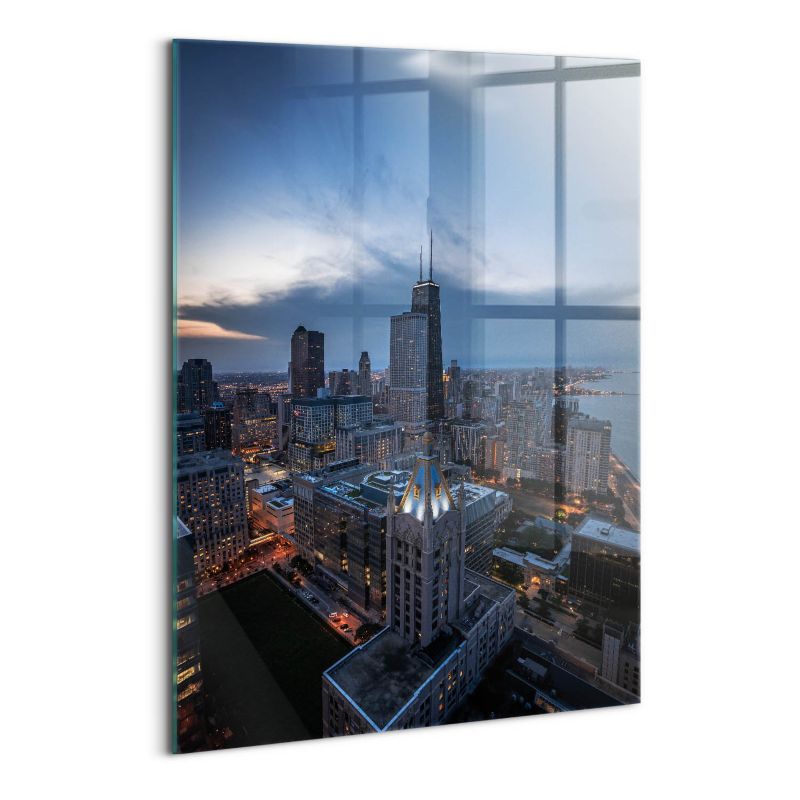 Obraz Szklany Wallfluent 70x100 cm Zdjęcie miasta Chicago 1 szt.
