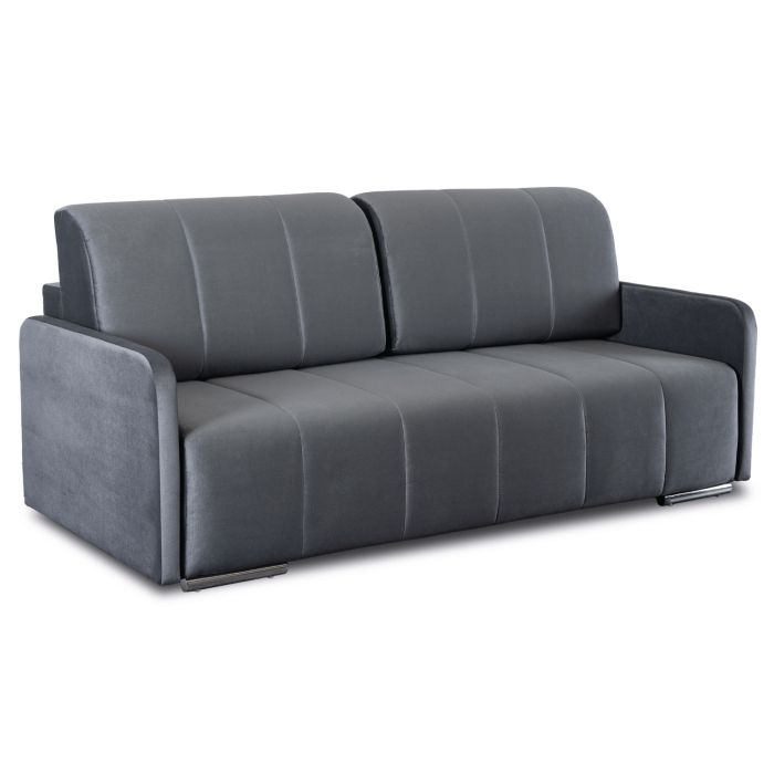 Sofa Ibiza Mebel Elite Rozkładana z Funkcją Spania i Pojemnikiem Szara 1 szt