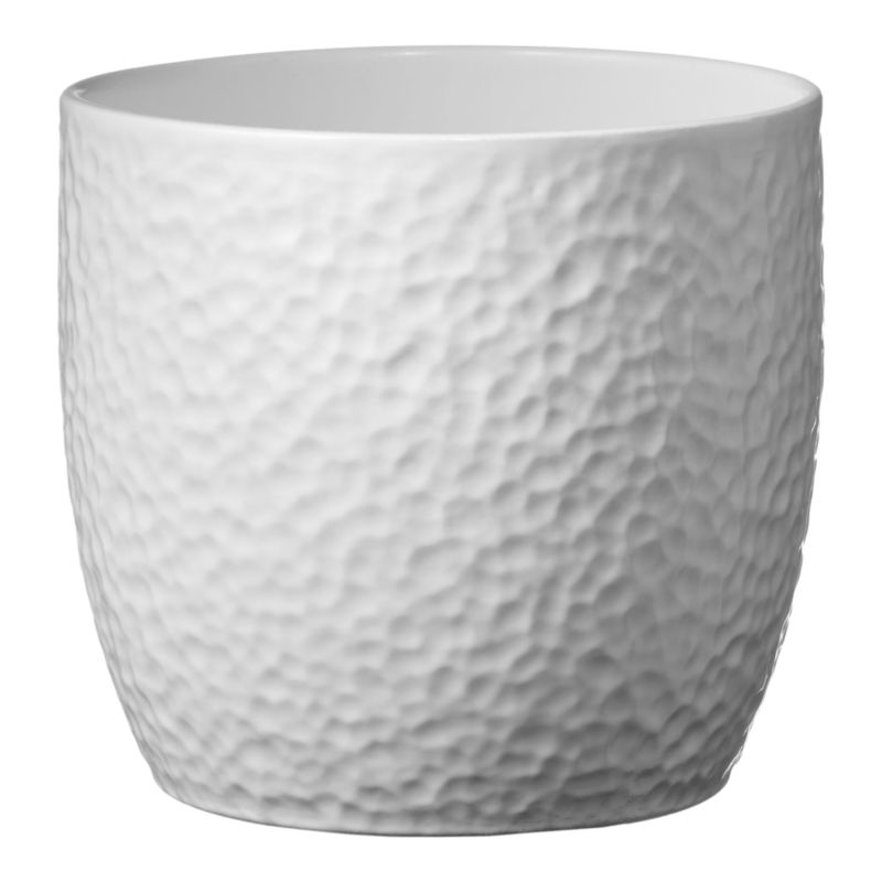 Osłonka doniczki Verve Boston biała 12 cm