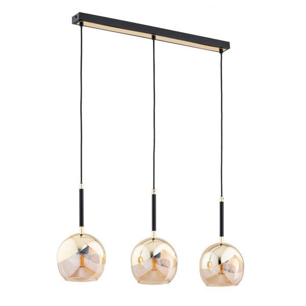 Lampa wisząca Alfa Prada 4047 czarno-złota nad stół 3xE27 x 15W 1 szt.