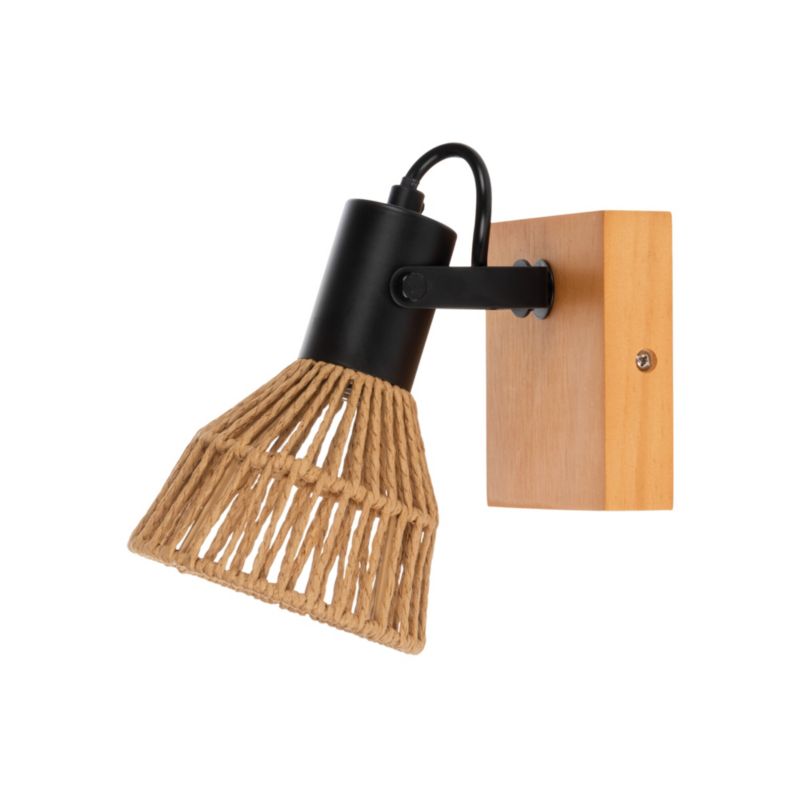 Lampa sufitowa LightLogic LL GORTA EL-1 66433 spot pojedyncza boho pleciony papier 1 szt.