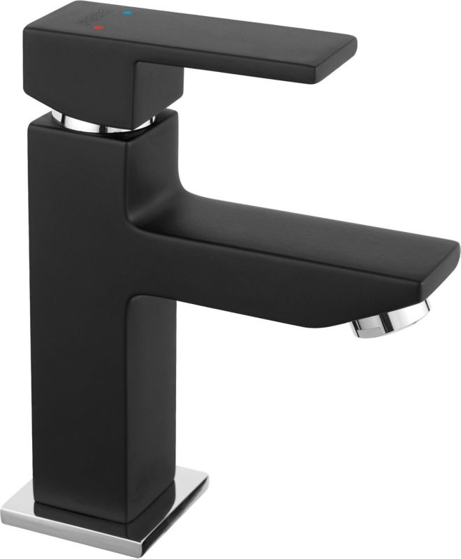 Bateria umywalkowa Ferro Zicco Black mat czarna 16,1 cm, bez korka, 1 szt.