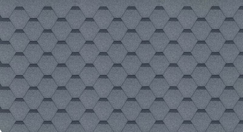 Płytki bitumiczne Timbela 3 m2, Hexagonal H-GREY, lekkie i wodoodporne gonty, 1 paczka