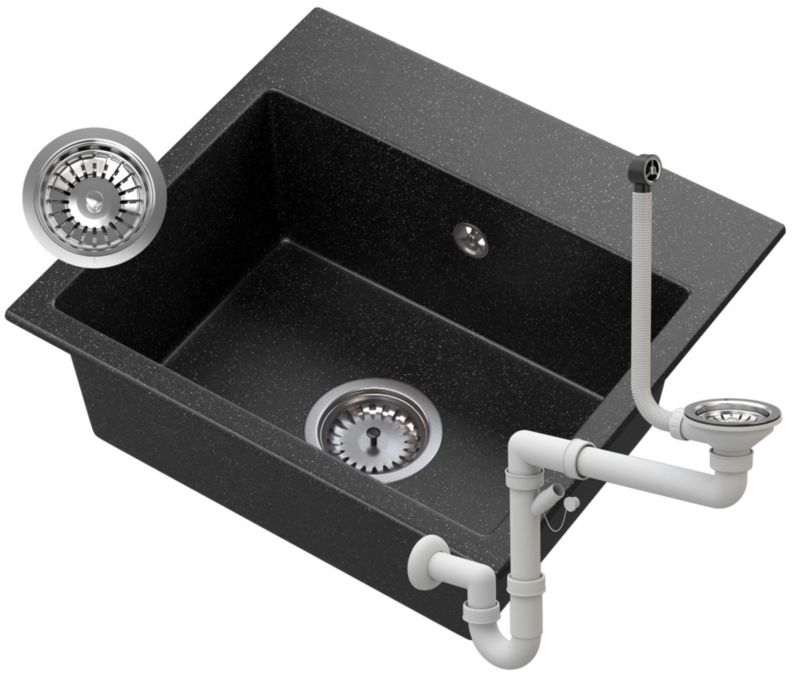 Zlewozmywak Granitowy Granitan Milos z Syfonem 1kpl.